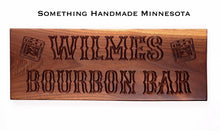 Bourbon bar sign Personalized solid wood