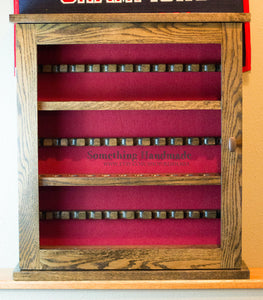tobacco pipe cabinet -display rack solid oak 24,36 or 48 pipe