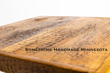 Rustic End Side table made from 1892 reclaimed barn wood