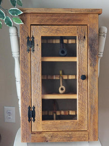 rustic pipe cabinet pipe rack. pipe display reclaimed barn wood 24,36 or 48 pipe