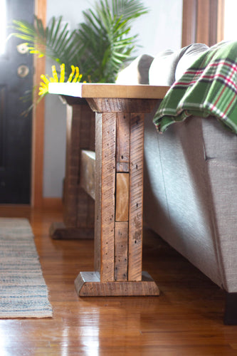 Barn wood rustic Sofa table or console table