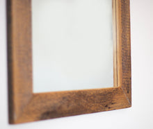 Rustic mirror Reclaimed barn wood framed mirror 1800s barn  wood