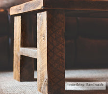 Barn wood coffee table made from 1800s reclaimed barn wood