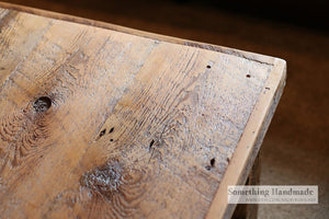 Barn wood coffee table made from 1800s reclaimed barn wood