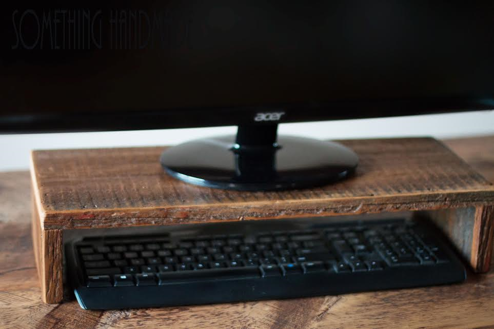 barn wood tv stand-tv riser -monitor stand-monitor riser reclaimed barn wood monitor riser