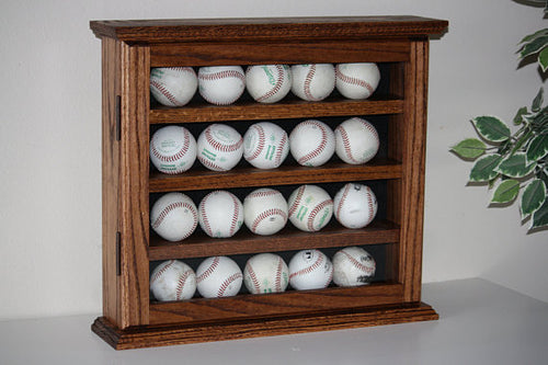 baseball display cabinet cabinet solid oak with door