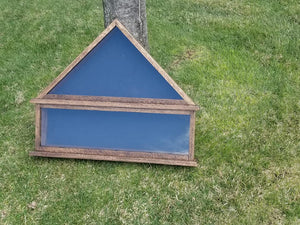 Copy of Flag display case hand crafted solid oak for regulation armed forces memorial flag