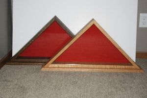 Flag display case hand crafted solid oak for regulation armed forces memorial flag
