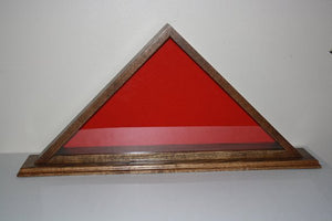 Flag display case hand crafted solid oak for regulation armed forces memorial flag