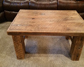 Barn wood coffee table made from 1800s reclaimed barn wood