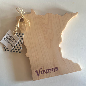Minnesota Vikings Maple Cheese Board