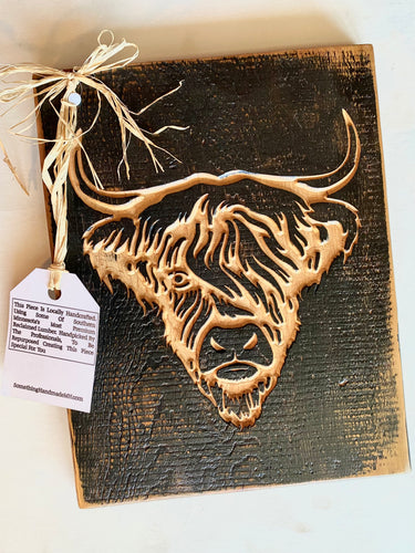 Bull on Barnwood
