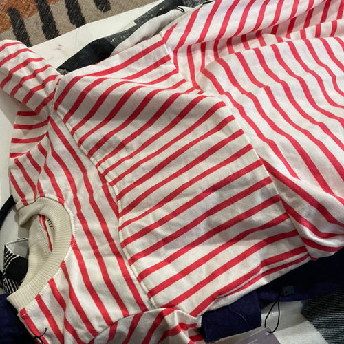 Sweetheart in stripes dress