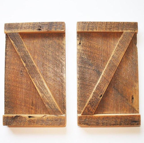 RUSTIC BARN DOOR shutters rustic wall Decor, Wood Shutters, Shutter wall decor,barn wood shutters built with reclaimed 1800s barn wood