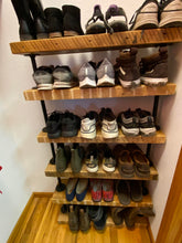 Industrial rustic barn wood shoe rack  - Shoe Storage - Entryway Organizer- Shoe Organizer