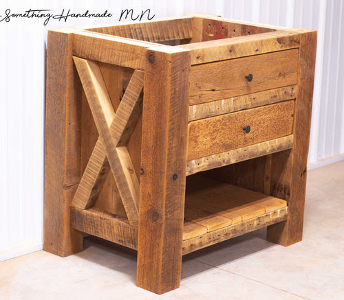 Barn wood bathroom vanity rustic reclaimed barn wood vanity